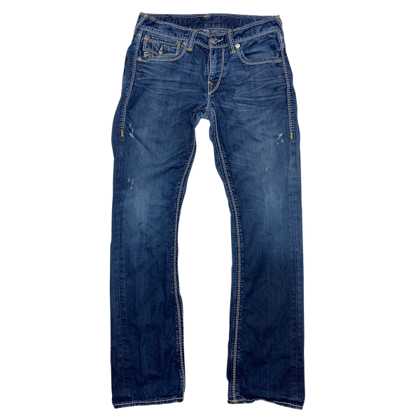 True Religion Straight Fit Contrast Stitch Jeans Mat s Island