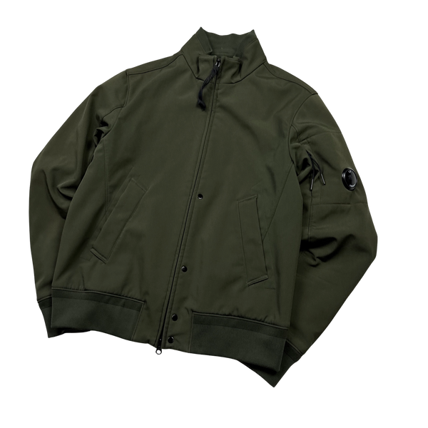 CP Company Khaki Green Fleece Lined Soft Shell - Medium