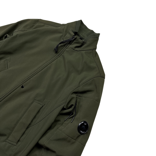 CP Company Khaki Green Fleece Lined Soft Shell - Medium