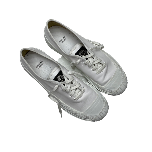 Stone Island x Diemme White Leather Trainers