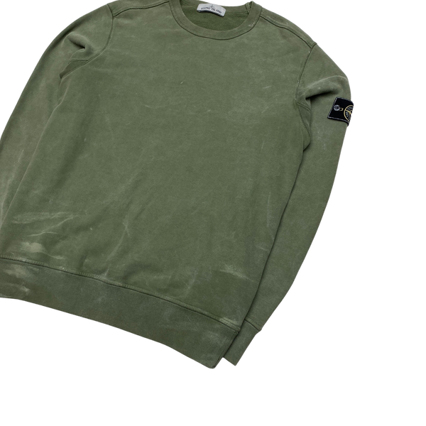 Stone Island 2020 Olive Dust Treatment Crewneck - Large