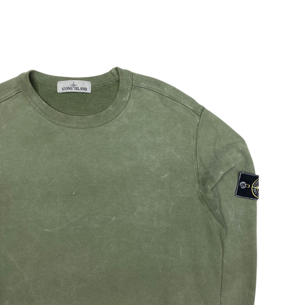 Stone Island 2020 Olive Dust Treatment Crewneck - Large