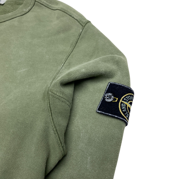 Stone Island 2020 Olive Dust Treatment Crewneck - Large