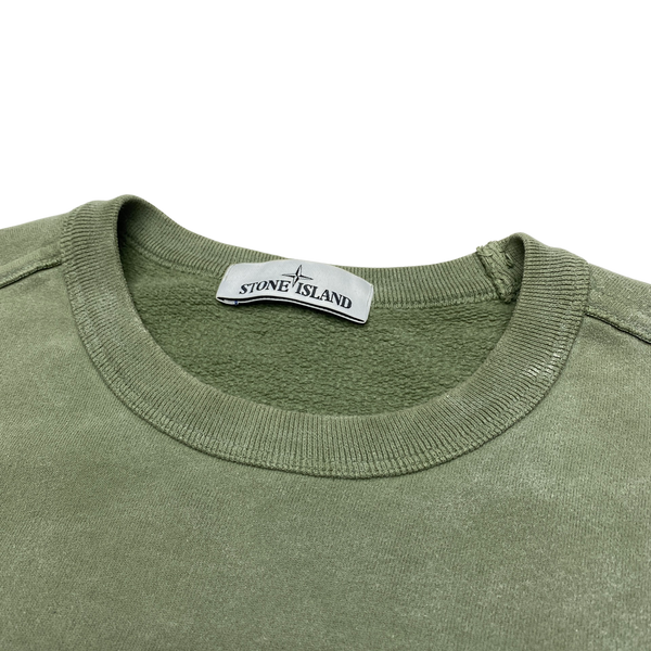 Stone Island 2020 Olive Dust Treatment Crewneck - Large