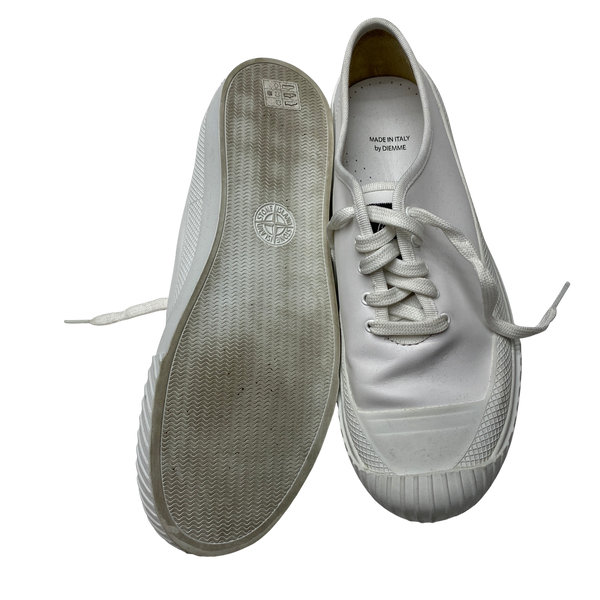 Stone Island x Diemme White Leather Trainers