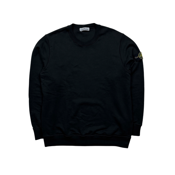 Stone Island 2022 Black Cotton Crewneck Sweatshirt - XXL