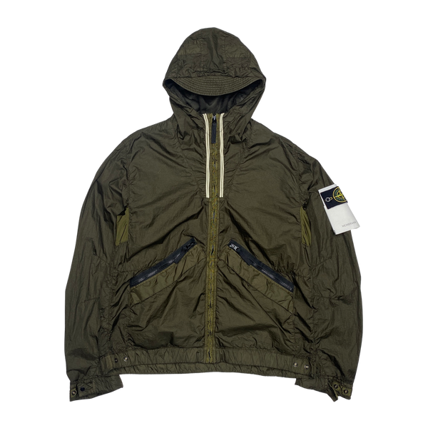 Stone island membrana jacket khaki hotsell