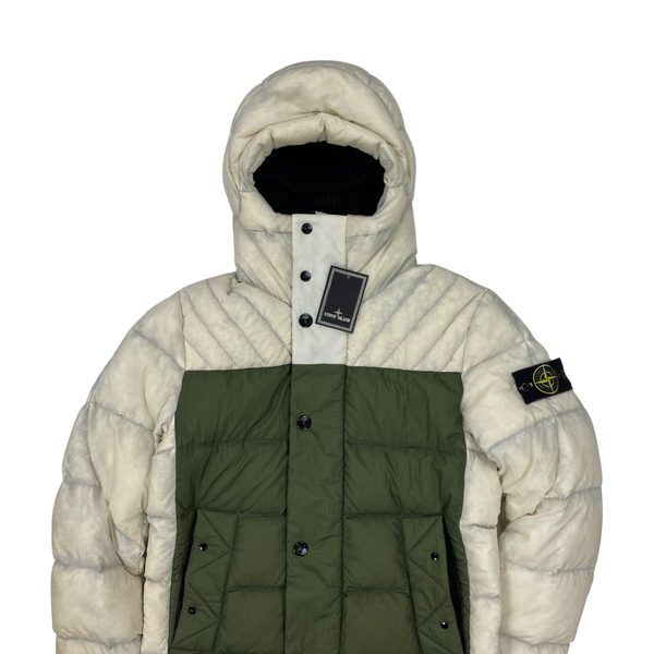 Stone Island Two Tone Opaque Nylon Tela Down Parka Jacket