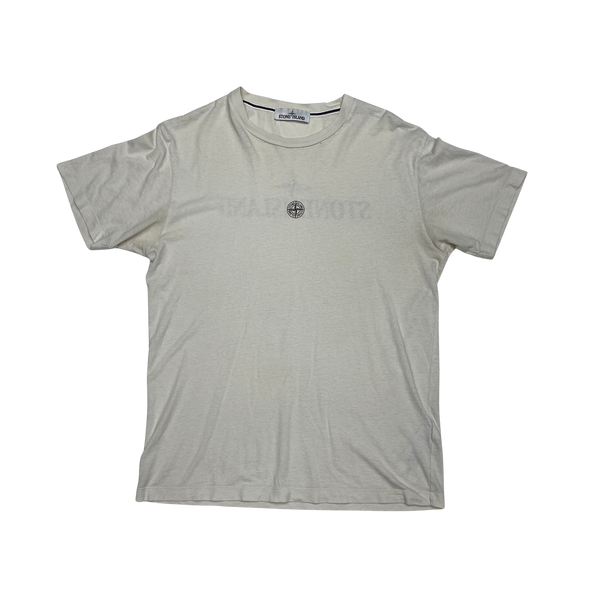 Stone Island 2018 White Spellout Cotton T