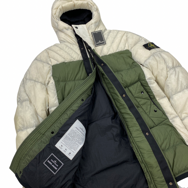Stone Island Two Tone Opaque Nylon Tela Down Parka Jacket
