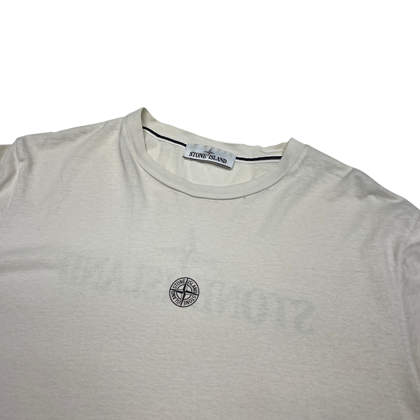 Stone Island 2018 White Spellout Cotton T