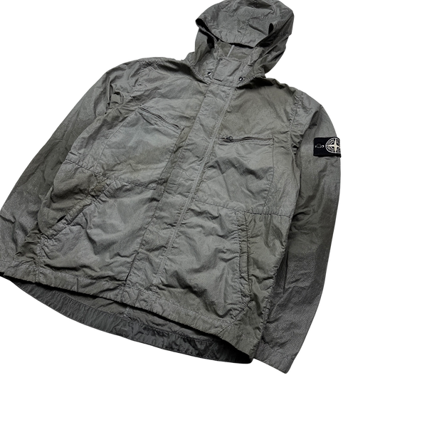 Stone Island 2016 Black Silver Pixel Reflective Hooded Jacket - Medium