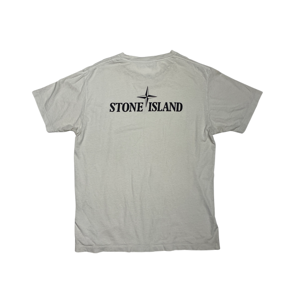 Stone Island 2018 White Spellout Cotton T