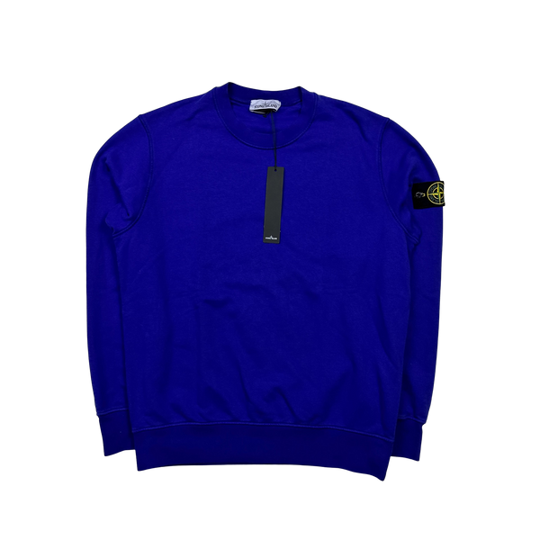 Stone Island 2022 Blue Cotton Crewneck Sweatshirt - XL