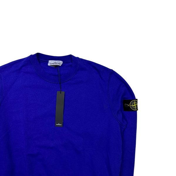 Stone Island 2022 Blue Cotton Crewneck Sweatshirt - XL