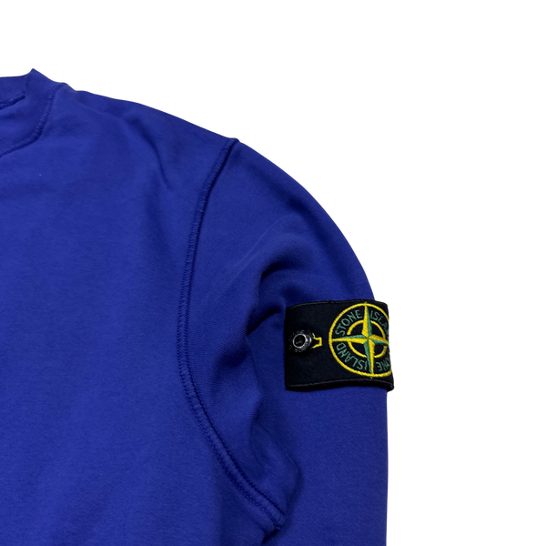 Stone Island 2022 Blue Cotton Crewneck Sweatshirt - XL