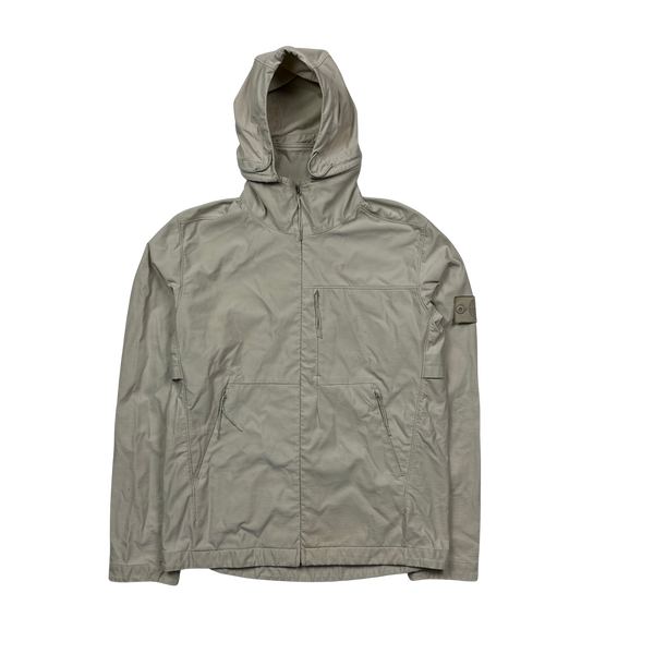 Stone Island Cream Nylon Cotton 3L Ghost Piece Jacket - Medium