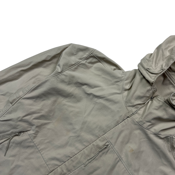 Stone Island Cream Nylon Cotton 3L Ghost Piece Jacket - Medium