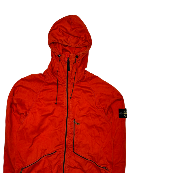 Stone Island 2007 Red Cotton Zipped Jacket