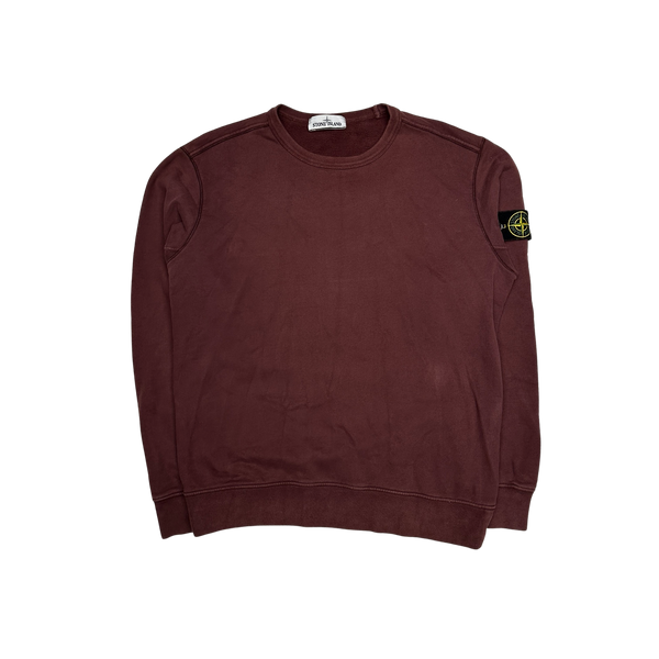Stone Island 2019 Maroon Cotton Crewneck