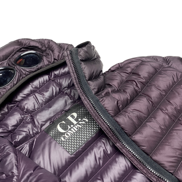 CP Company Burgundy Down Filled Goggle Jacket