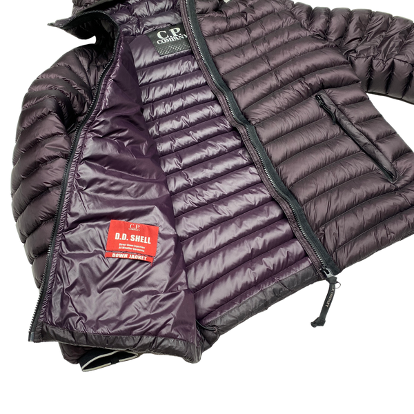 CP Company Burgundy Down Filled Goggle Jacket