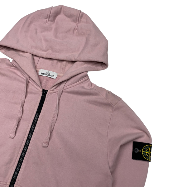 Stone Island 2017 Pink Cotton Zipped Hoodie