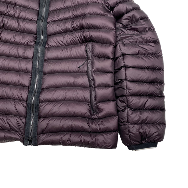 CP Company Burgundy Down Filled Goggle Jacket