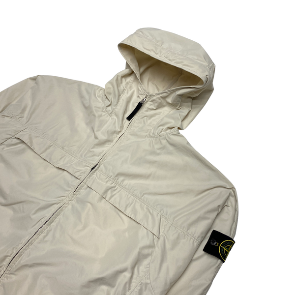 Stone Island 2020 Micro Reps Cream Rain Jacket