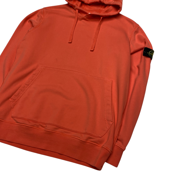 Stone Island 2020 Orange Cotton Pullover Hoodie