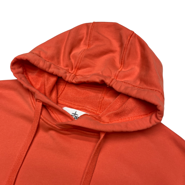 Stone Island 2020 Orange Cotton Pullover Hoodie
