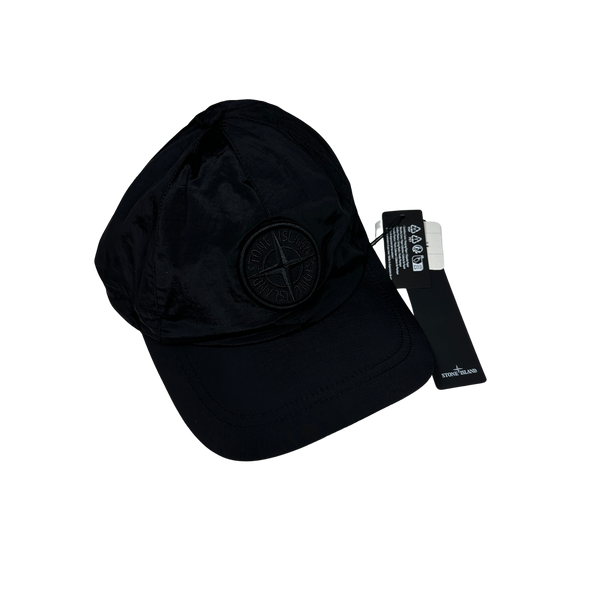 Stone Island SS/2023 Black Econyl Nylon Metal Cap