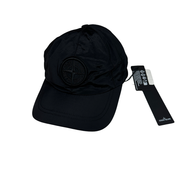 Stone Island SS/2023 Black Econyl Nylon Metal Cap