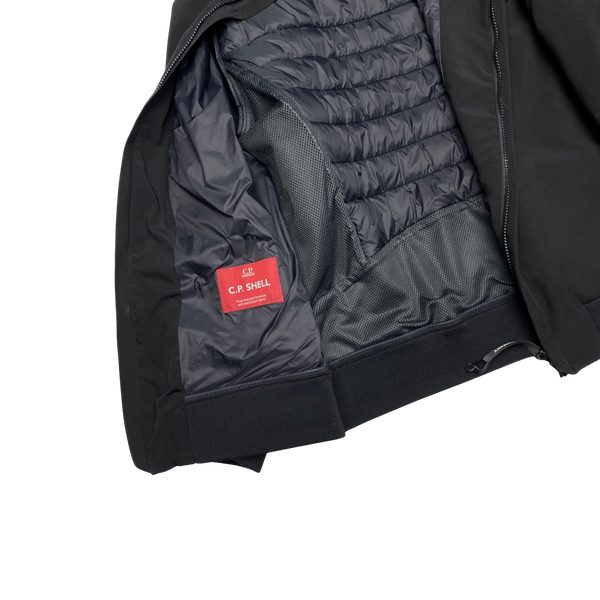 CP Company Black Hybrid Soft Shell Jacket