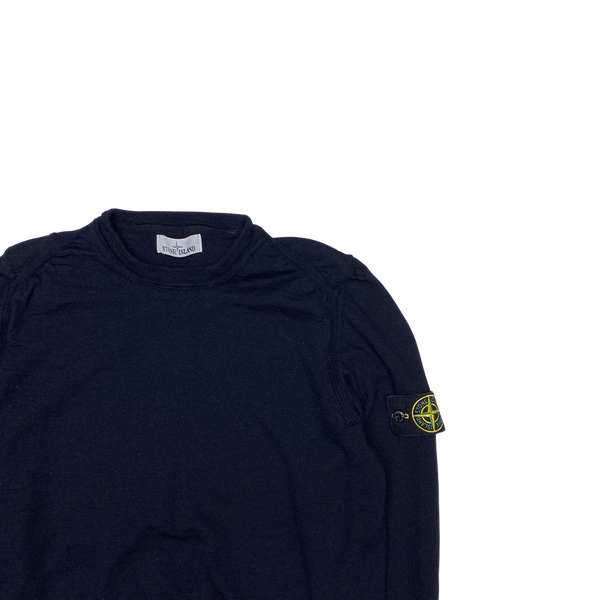 Stone Island Navy Lightweight Knitted Jumper