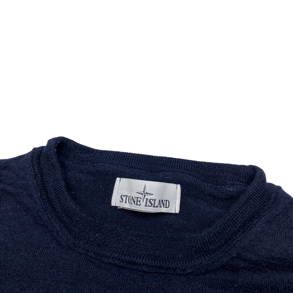 Stone Island Navy Lightweight Knitted Jumper