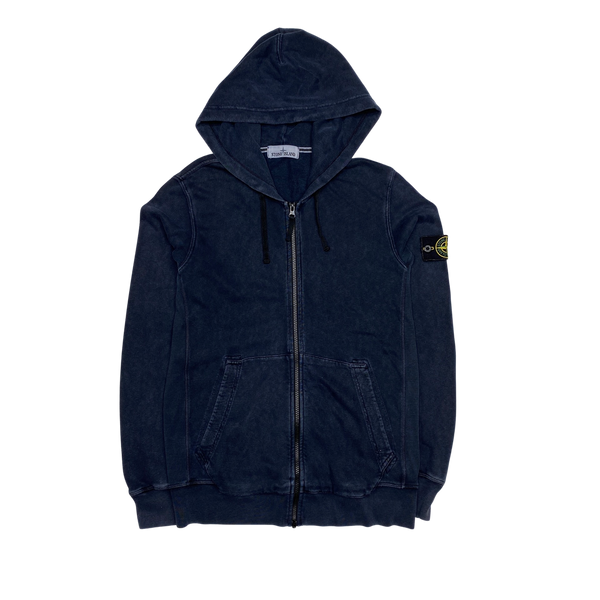 Stone Island 2016 Navy Cotton Zipped Hoodie