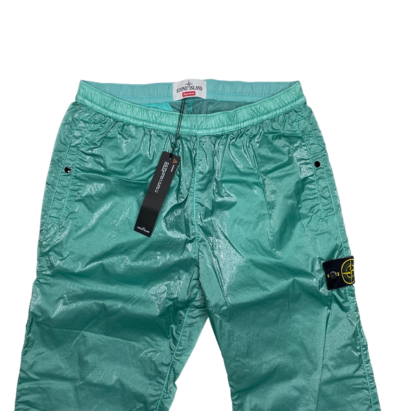 Stone Island x Supreme 2019 Teal Liquid Silk Trousers