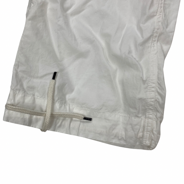 Stone Island White Denims Cotton Cargo Trousers