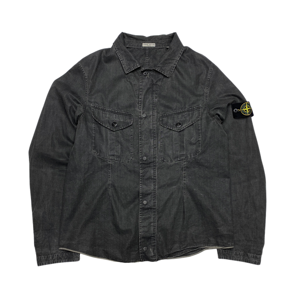 Stone Island 2006 Laminated Cotton Over Shirt