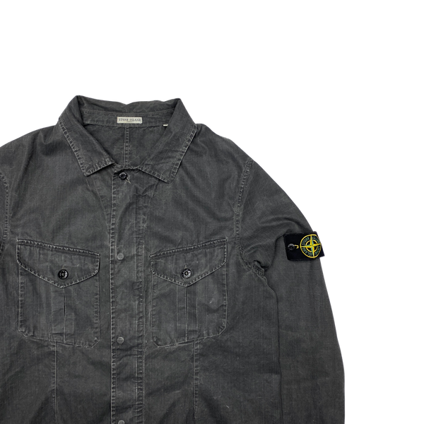 Stone Island 2006 Laminated Cotton Over Shirt