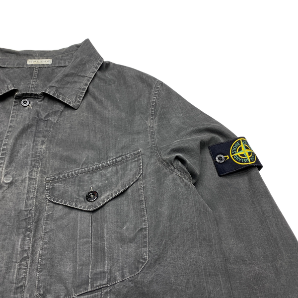 Stone Island 2006 Laminated Cotton Over Shirt
