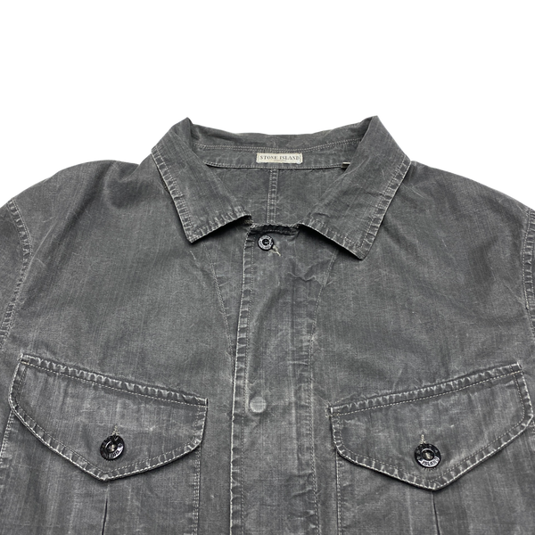 Stone Island 2006 Laminated Cotton Over Shirt