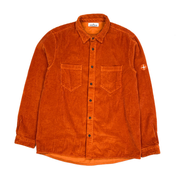 Stone Island 2019 Jumbo Cord Orange Overshirt