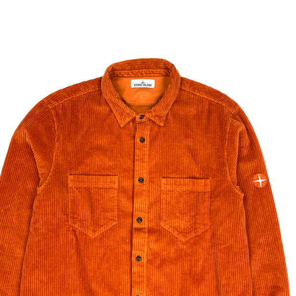 Stone Island 2019 Jumbo Cord Orange Overshirt
