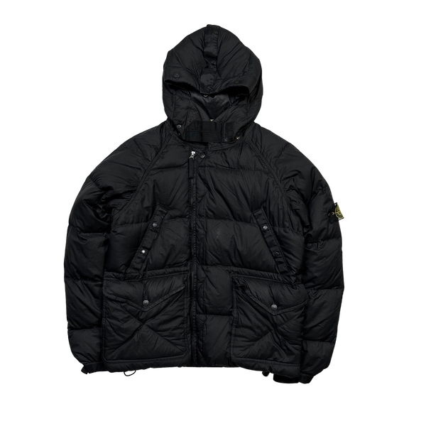 Sone Island 2007 Opaque Nylon Tela Down Mesh Badge Puffer - Medium