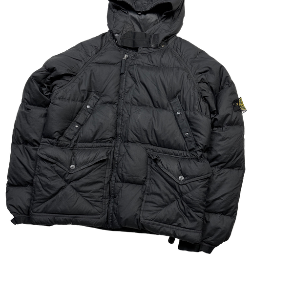 Sone Island 2007 Opaque Nylon Tela Down Mesh Badge Puffer - Medium