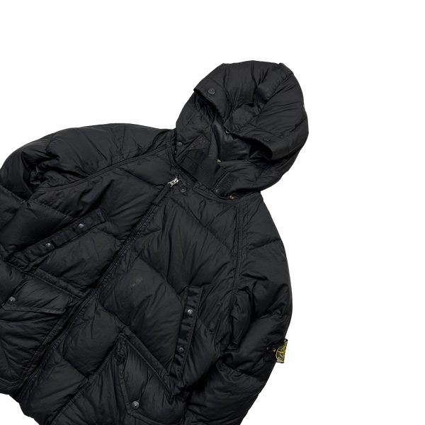 Sone Island 2007 Opaque Nylon Tela Down Mesh Badge Puffer - Medium