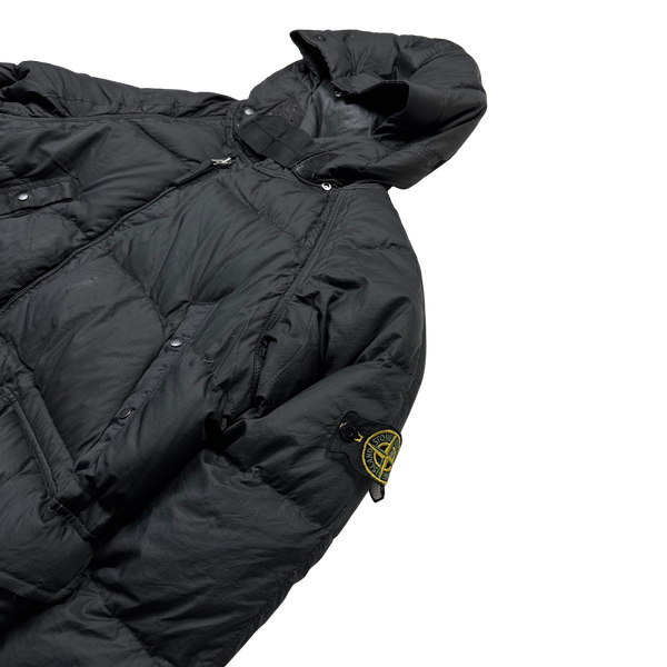 Sone Island 2007 Opaque Nylon Tela Down Mesh Badge Puffer - Medium