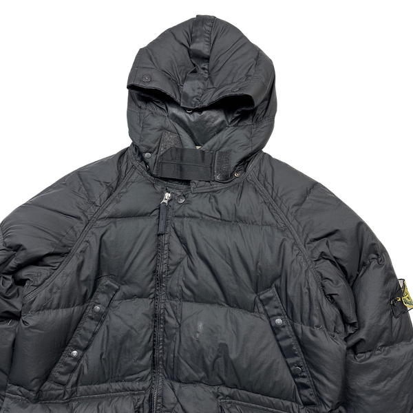 Sone Island 2007 Opaque Nylon Tela Down Mesh Badge Puffer - Medium